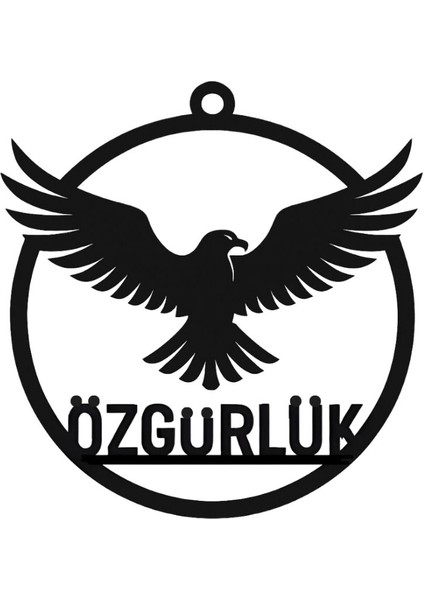 Kartal Figürlü "özgürlük" Yazılı Metal Araba Dikiz Ayna Süsü | Oto Aksesuar indirimleri