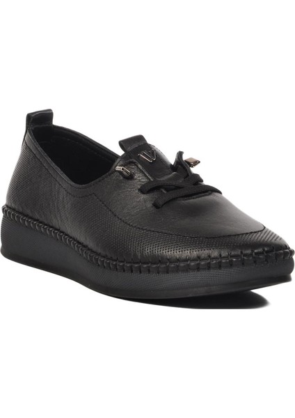 Bej Anatomik Taban Deri Kadın Günlük Ayakkabı Voyager Z083 Z