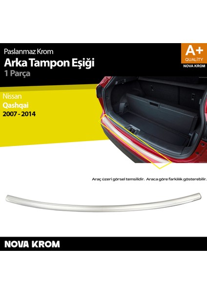 Nissan Qashqai Krom Arka Tampon Eşiği 2007-2014