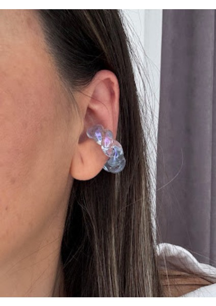 Burgu Neon Mavi Renkli Earcuff (Kıkırdak Küpesi)