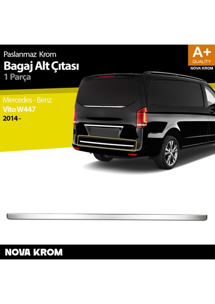 Mercedes Vito W447 Krom Bagaj Alt Çıtası 2014-2020