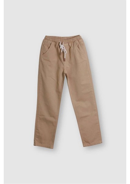 Erkek Çocuk Beli Lastikli Dokuma Pantolon Krem fiyatları