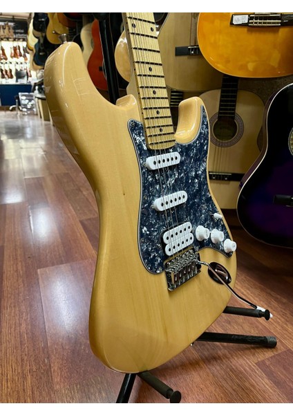 Naturel 2 Sıngle 1 Humbucker Elektro Gitar-Kılıf Kablo Pena Dahil