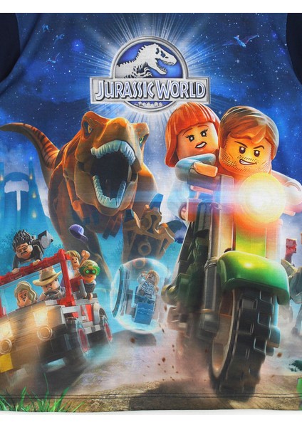 Dinazorlu Lego Jurassic World Oyun 3D Baskılı Kısa Kollu Yazlık Erkek Çocuk Tişört Lacivert 001-0002049 fırsatları