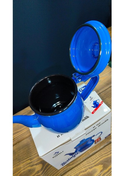 Ebru desenli, 0.7 L emaye demlik, şık ve nostaljik tasarım, 700 ml, TR menşei fiyatları