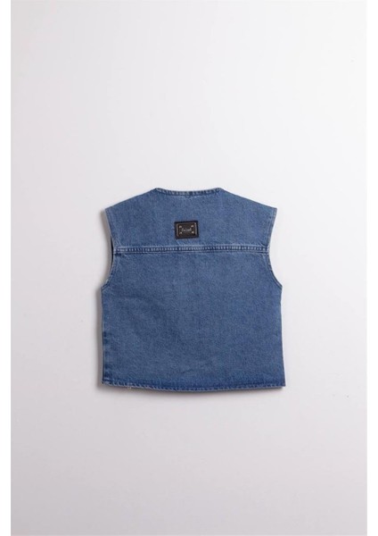 Unisex Model Laci'el Paris Kot Yelek Mavi fiyatları