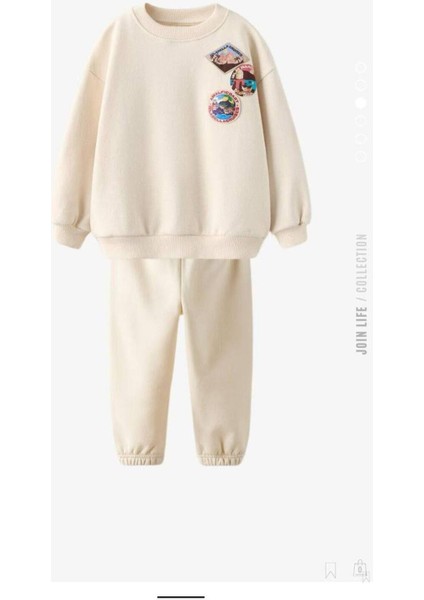 Erkek Çocuk Amalfıcoast Yazılı Alt-Üst Takım Krem modelleri