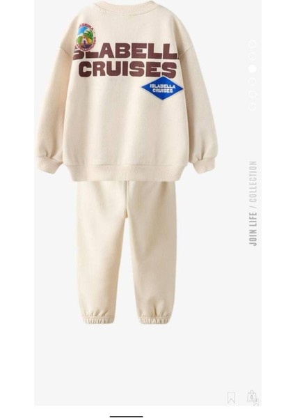 Erkek Çocuk Amalfıcoast Yazılı Alt-Üst Takım Krem fırsatları