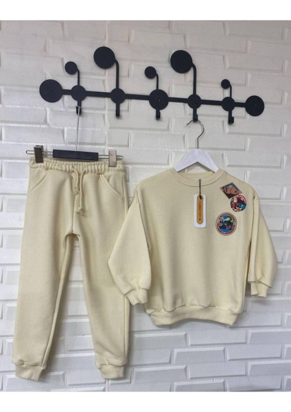 Erkek Çocuk Amalfıcoast Yazılı Alt-Üst Takım Krem indirimleri