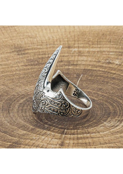 925 Ayar Gümüş Özel Selçuklu Kartallı Zihgir Yüzüğü fiyatları