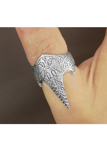 925 Ayar Gümüş Özel Selçuklu Kartallı Zihgir Yüzüğü indirimleri