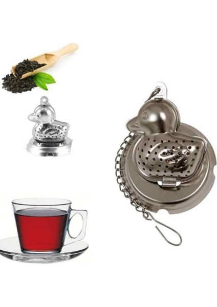 Paslanmaz Çelik Bardakta Ördek Demlik, French Press, Süzgeç ve Çay Kaşığı, 0-499 ml fiyatları