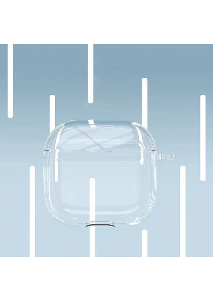 Apple AirPods 4 Kılıf Şeffaf Kristal Silikon Uyumlu Airbag 14 Kılıf-Şeffaf