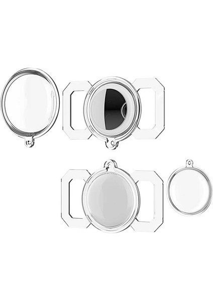 ​ Apple AirTag 06 Uyumlu Silikon Anahtarlık-Renksiz
