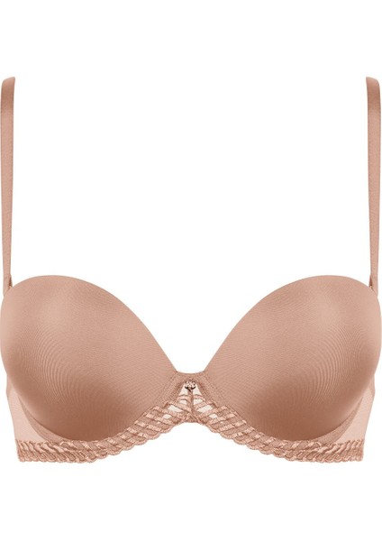 Sheer Emotion Bandeau Sütyen, Balenli, Çıkarılabilir Askılı ve Grafik Işlemeli Model