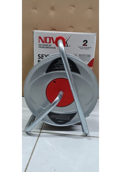Metal Makaralı Seyyar 4 Prizli Uzatma Kablosu 3x2.5 mm Ttr Kablo 20 Metre Termal Sigorta