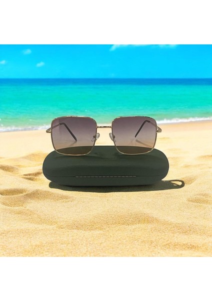 UV400 Korumalı Unisex Gold Güneş Gözlüğü