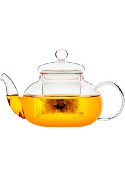 Cam Demlik 400 ML Süzgeçli Çay Demleme Seti, Şık ve Kullanışlı Tasarım