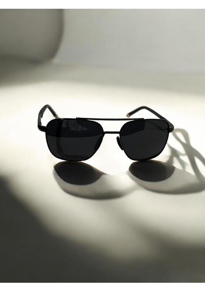 UV400 Korumalı Polarize Siyah Titanyum Metal Kadın Erkek Unisex Blue Block Güneş Gözlüğü fiyatları