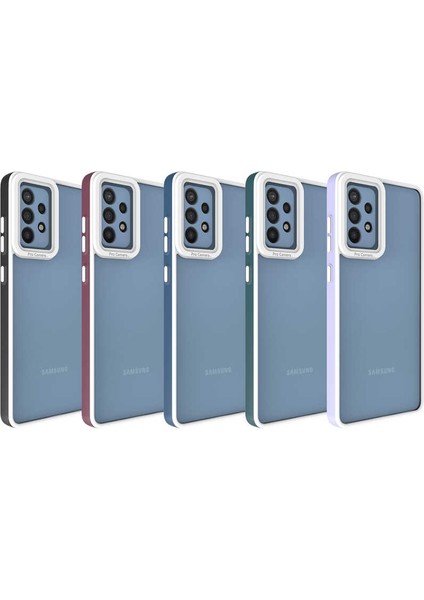 Samsung Galaxy A72 Kılıf Tuva Mima Kapak-Mürdüm