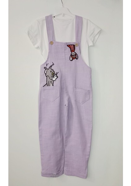 Kız Çocuk Keten Salopet