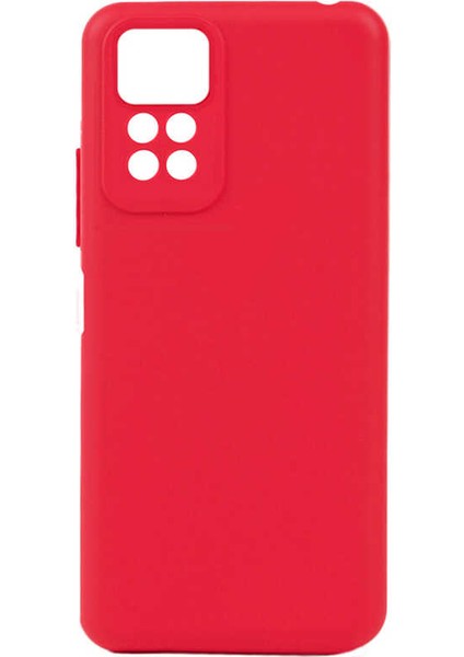 Xiaomi Redmi Note 11 Global Kılıf Tuva Biye Silikon-Kırmızı