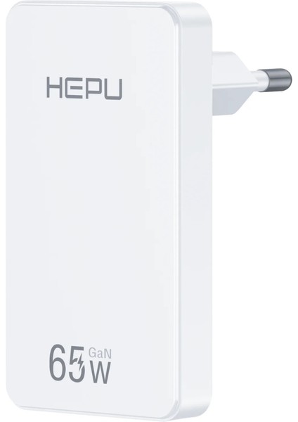Yeni Nesil 65W Gan 1 x Typ-C Pd 1 x USB Qc Şarj Adaptörü Hepu HP-C36