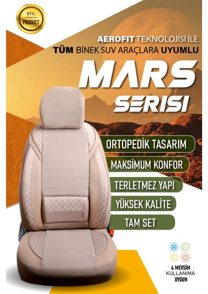 Ford Connect (2014-2019) Uyumlu Tam Set Oto Koltuk Kılıfı Mars Serisi .7