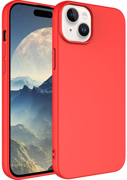 Apple iPhone 15 Plus Uyumlu Tuva Lsr Laaakan Kapak-Kırmızı