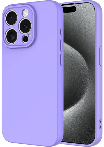 Apple iPhone 15 Pro Max Kılıf Tuva Mara Laaakan Kapak-Lila