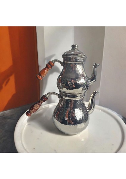Bakır El Yapımı Çaydanlık Seti