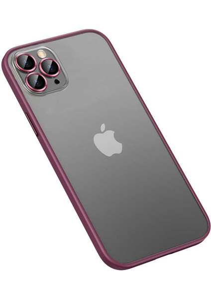Apple iPhone 12 Pro Max Uyumlu Tuva Retro Kapak-Koyu Mor