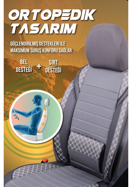 Renault Laguna 2 (2001-2007) Uyumlu Tam Set Oto Koltuk Kılıfı Mars Serisi .1 indirimleri