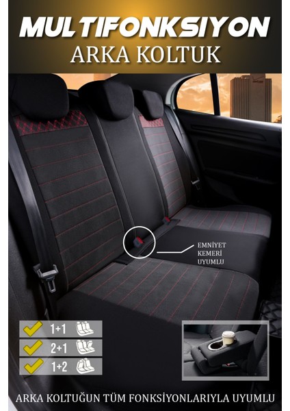 Hyundai I30 (2014-2016) Uyumlu Tam Set Oto Koltuk Kılıfı Mars Serisi .4 modelleri