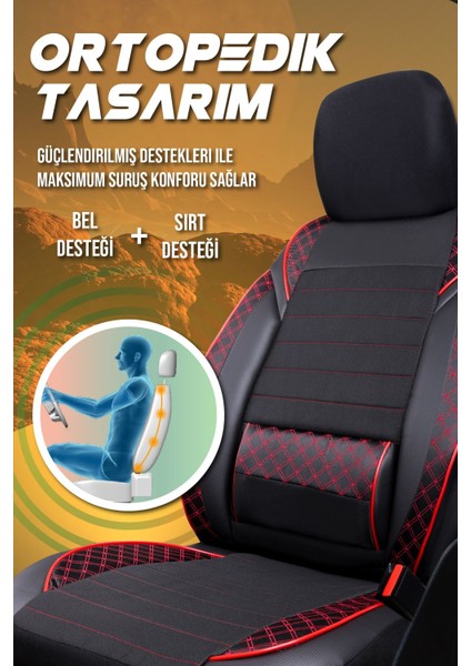 Hyundai I30 (2014-2016) Uyumlu Tam Set Oto Koltuk Kılıfı Mars Serisi .4 fırsatları