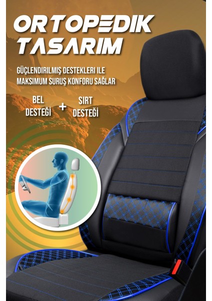 Renault Megane 4 (2016-2022) Uyumlu Tam Set Oto Koltuk Kılıfı Mars Serisi .5 fırsatları
