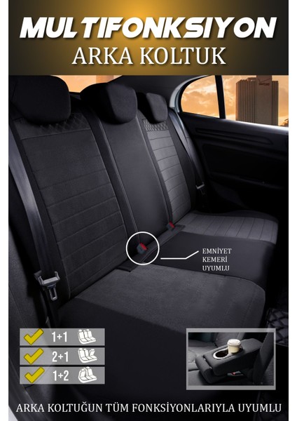 Peugeot Partner (2012-2018) Uyumlu Tam Set Oto Koltuk Kılıfı Mars Serisi .2 modelleri