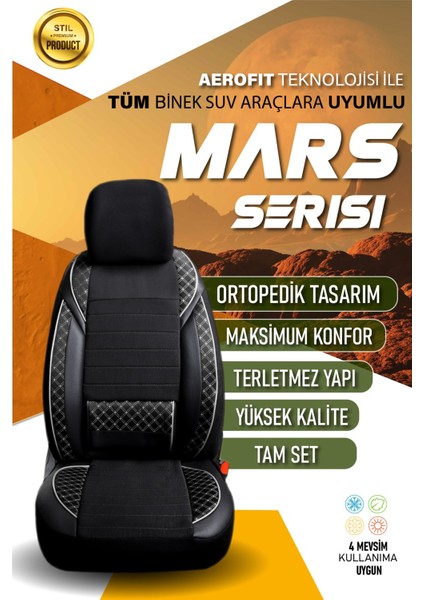 Peugeot 301 (2013-2020) Uyumlu Tam Set Oto Koltuk Kılıfı Mars Serisi .3
