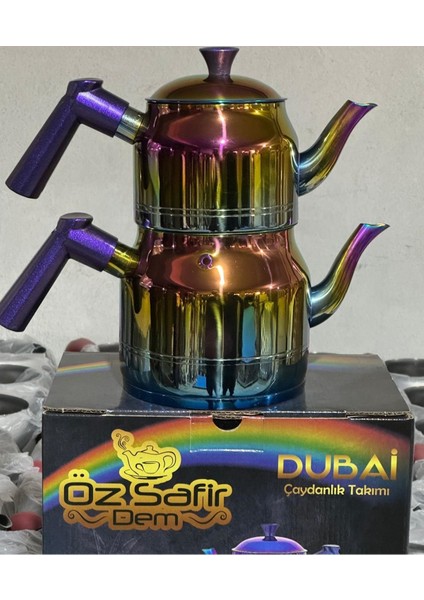 Renkli Gökkuşağı Çaydanlık, 1 L, Çelik, Şık ve Dayanıklı Tasarım fiyatları