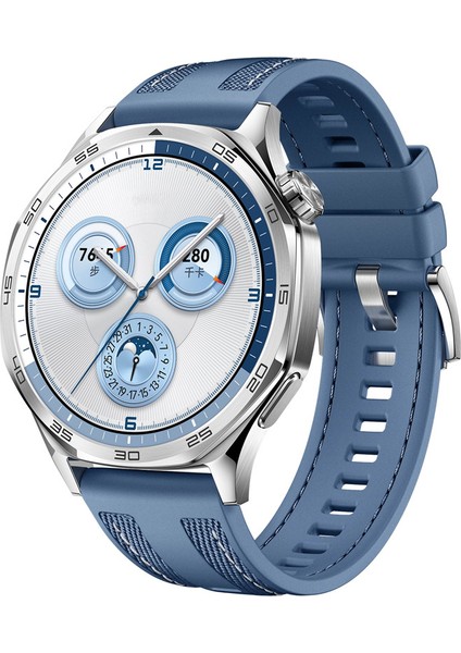 Huawei Watch Gt 5 Uyumlu KRD-128 Silikon Kordon-Mavi Açık