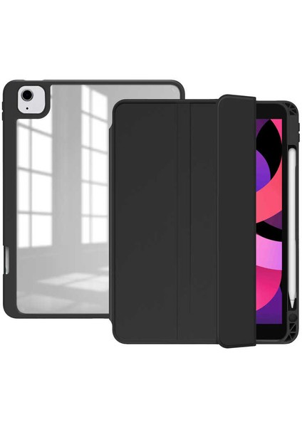 Apple iPad Air 11 2025 M3 Kılıf Nort Arkası Şeffaf Standlı Kılıf - Pembe fiyatları