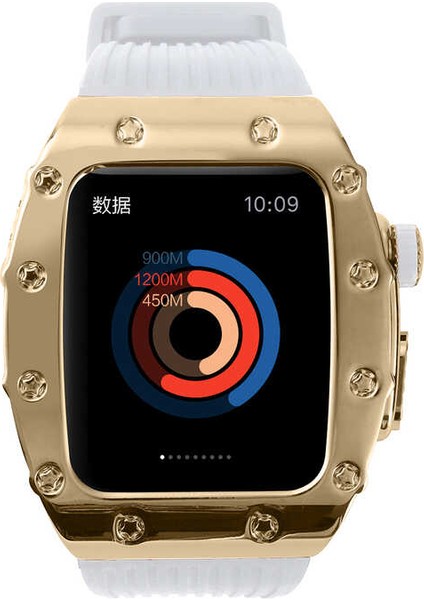 ​​​watch 7 45MM Uyumlu Krd-65 Kordon Zore - Beyaz-Gümüş modelleri