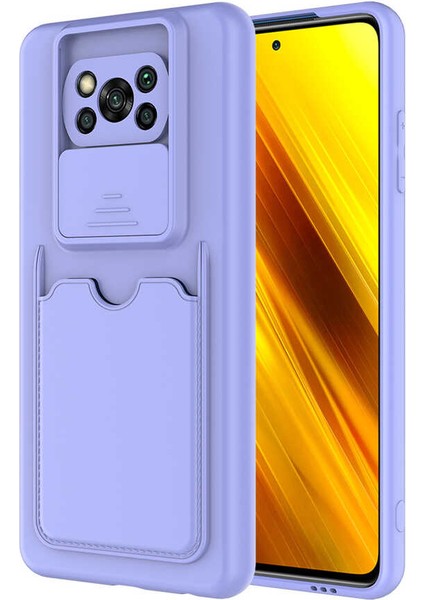 Xiaomi Poco X3 Kılıf ​uzrm Kartix Kapak-Lila