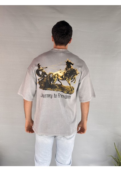 Gladyatör Yıkamalı T-Shirt