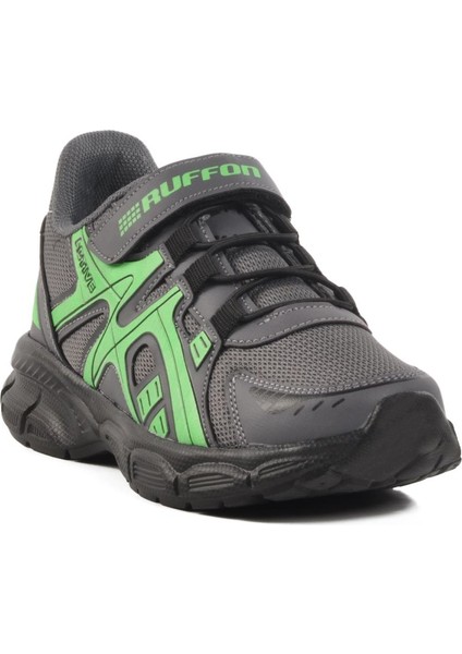 Füme-Yeşil Hafif Esnek Çocuk Spor Ayakkabı Ruffon 2351 F