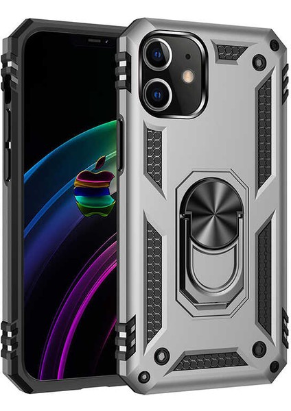 Apple iPhone 12 Mini Uyumlu Tuva Kapak-Gri