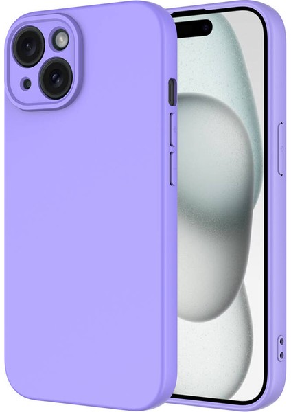 Apple iPhone 15 Plus Kılıf Tuva Mara Laaakan Kapak-Lila