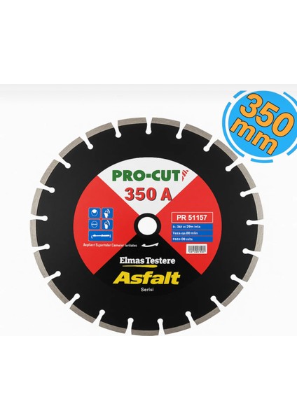 Pr 51157 350A Asfalt Kesme Elmas Testere 350 mm