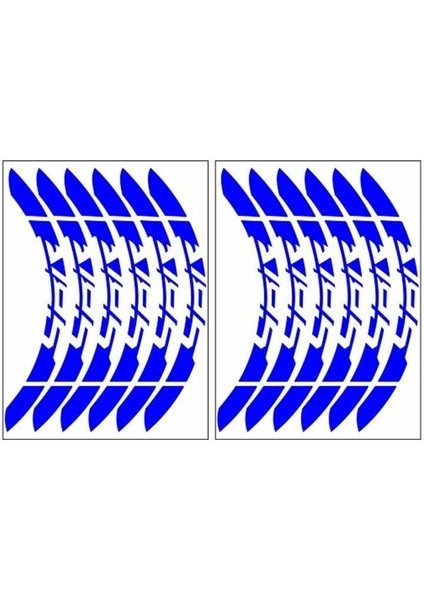 Reflektör Mavi Yamaha Ybr Uyumlu Büyük 1 Set Jant Şeridi