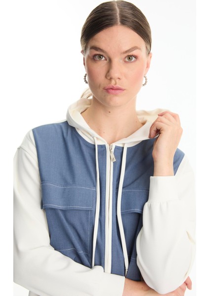 Kapüşonlu Fermuarlı Denim Ikili Takım TK-1520 fiyatları